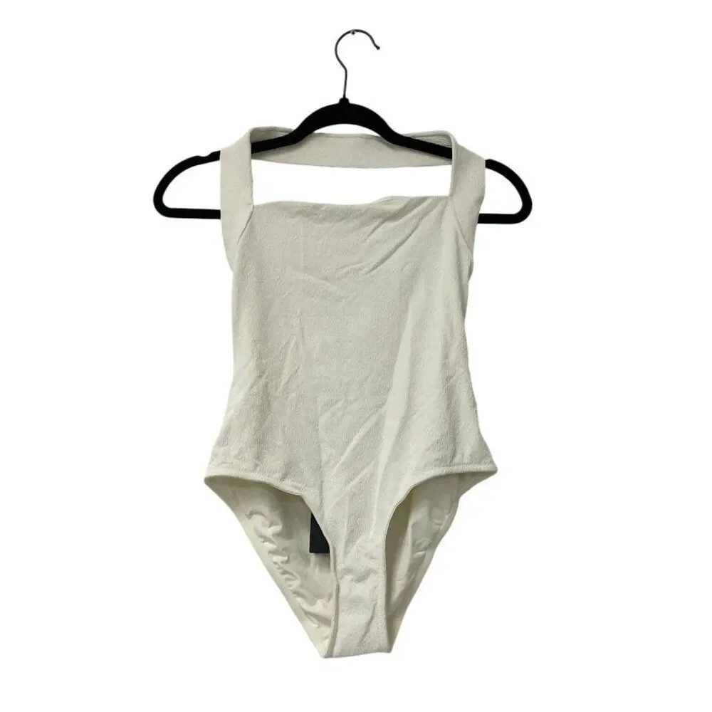 Massimo Dutti Women Swimsuit XS White Halter One Piece Open back 5123/555 NWT - Picture 3 of 16